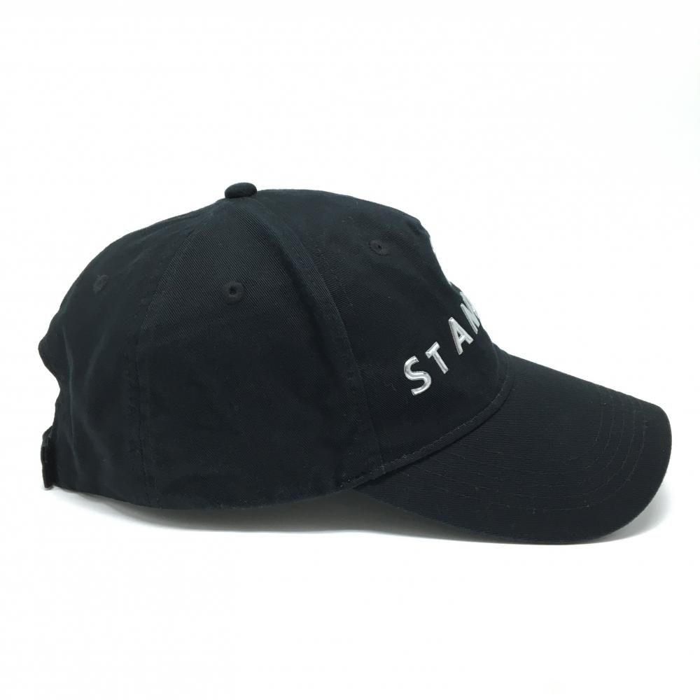 美品】セントアンドリュース キャップ 黒×シルバー 立体ロゴ FR ゴルフ