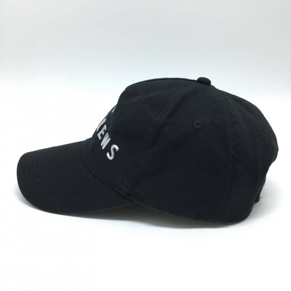 美品】セントアンドリュース キャップ 黒×シルバー 立体ロゴ FR ゴルフ