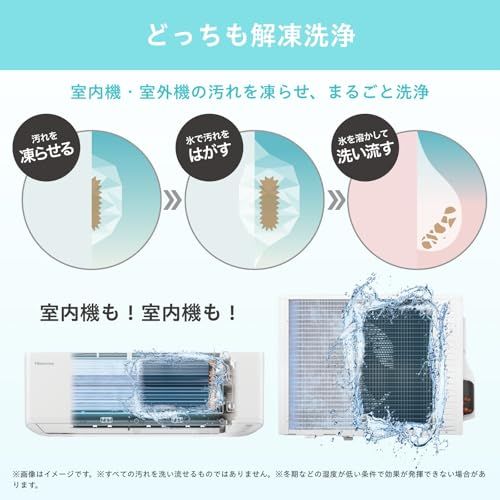 ハイセンス エアコン 6畳 2.2kW どっちも解凍洗浄 内部クリーン 