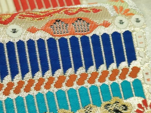 平和屋着物●極上　六通柄　本袋帯　龍村平蔵柄　源平鎧錦　金銀糸　逸品　DZAB5258kh6 平和屋着物○極上 六通柄 本袋帯 龍村平蔵柄 源平鎧錦 金銀糸 逸品
