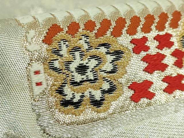 平和屋着物○極上 六通柄 本袋帯 龍村平蔵柄 源平鎧錦 金銀糸 逸品