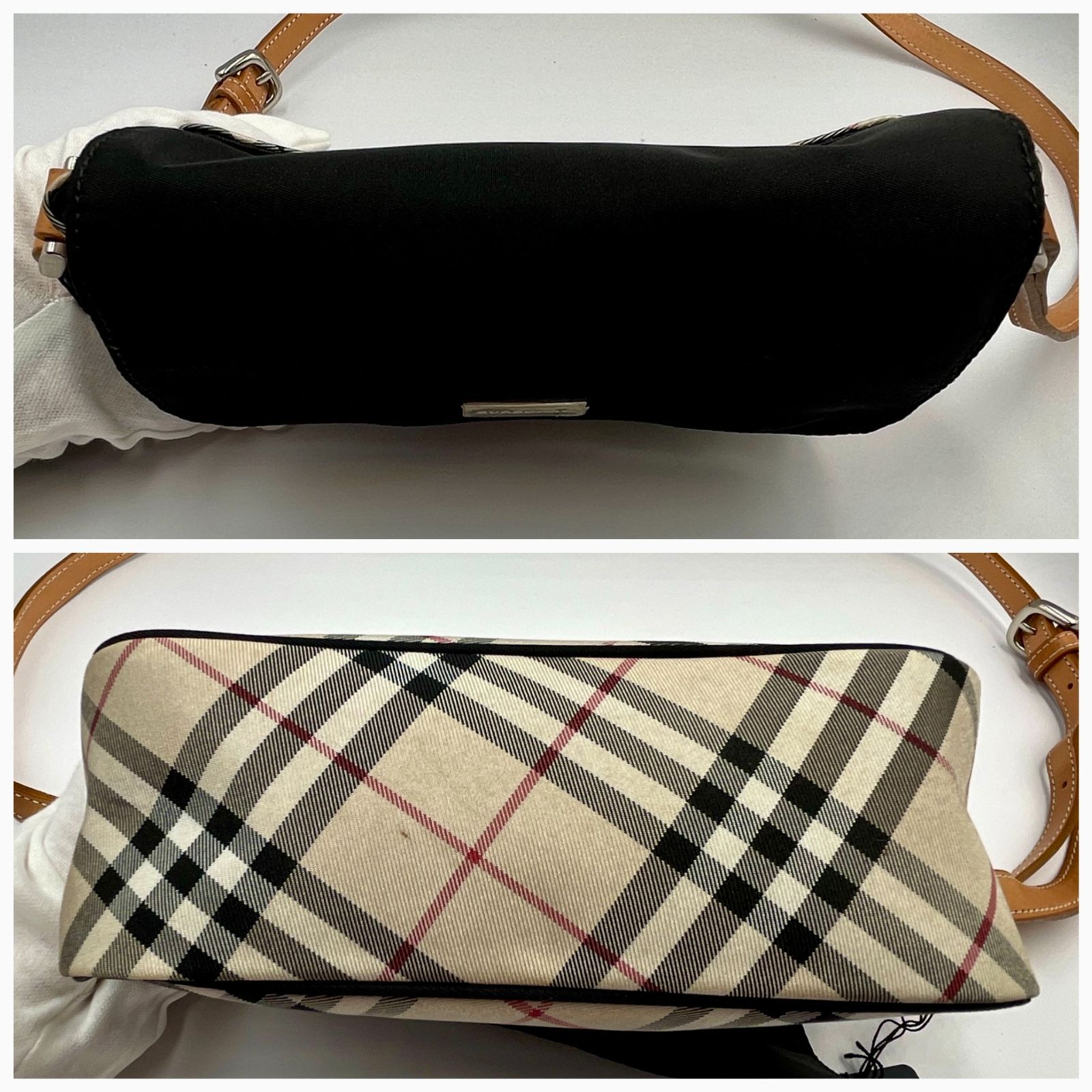 ③【美品】BURBERRY LONDON ミニショルダーバッグ ノバチェック柄 タグ 