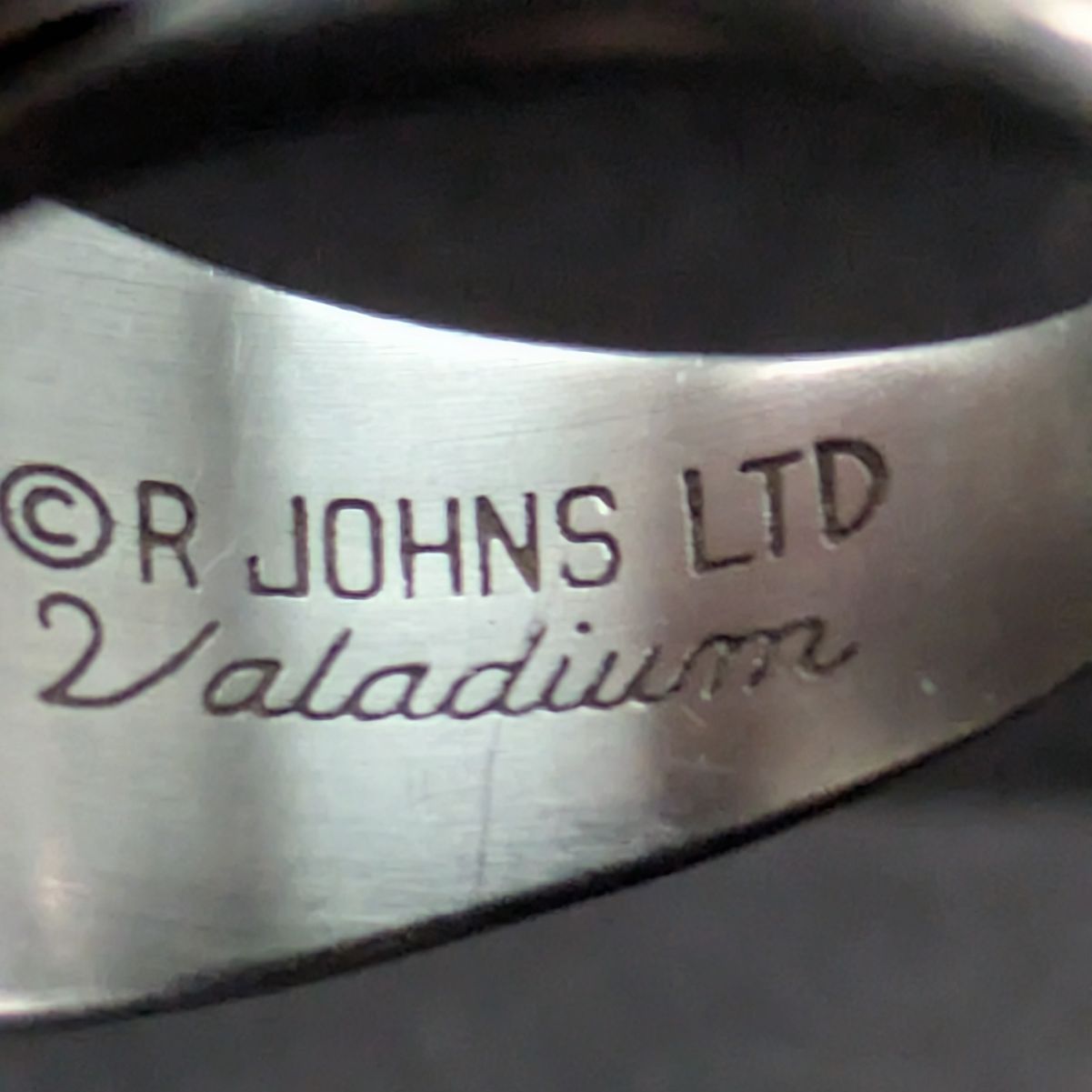 1993年製 米国老舗 R. Johns製 カレッジリング 15.5号 Valadium クリア 