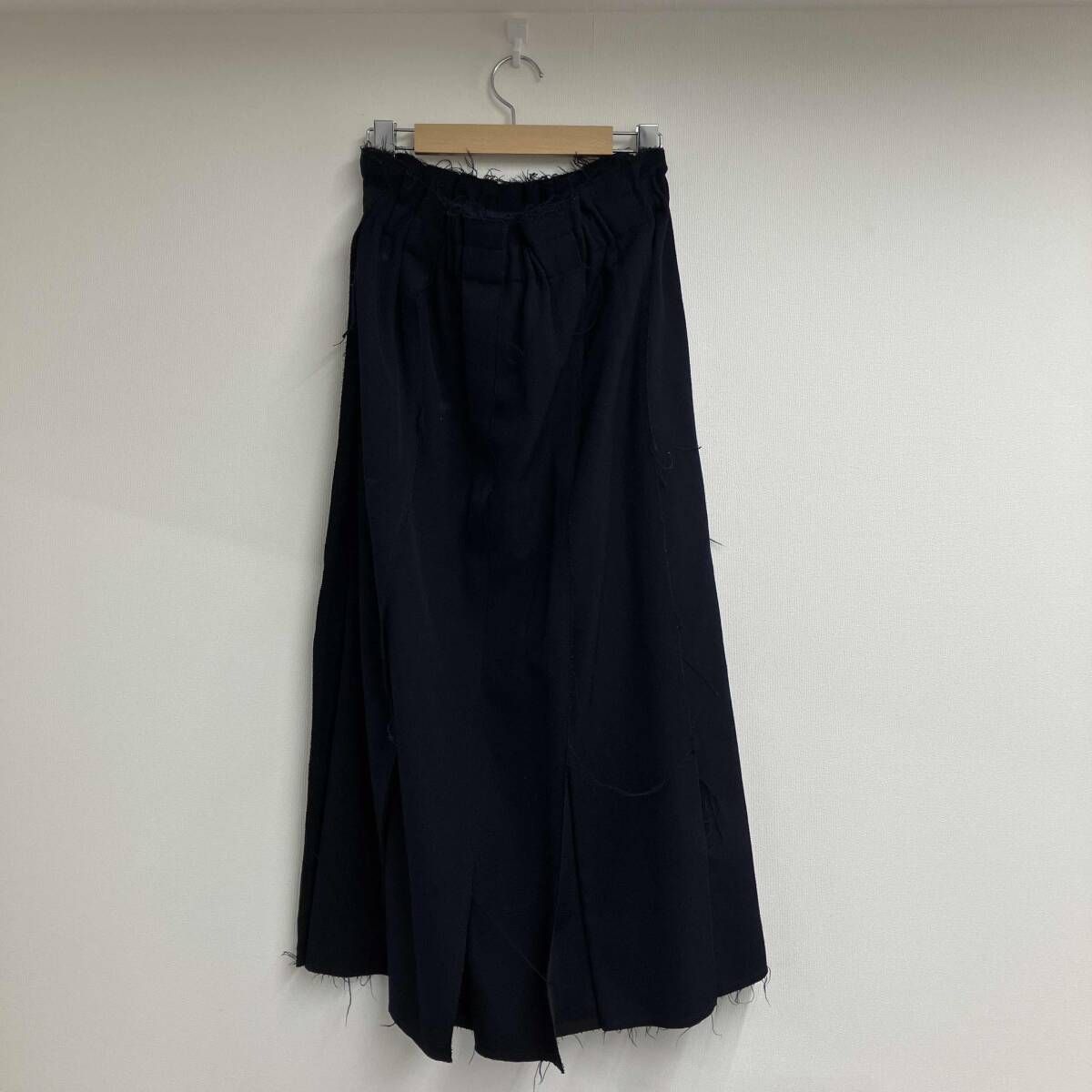 COMME des GARCONS AD2002  Knitting Free期　フリンジ　カットデザインウールフレアスカート