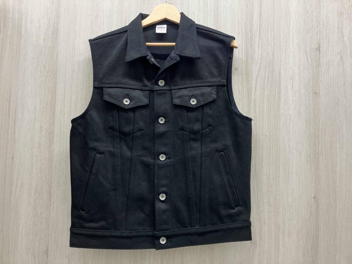 標準小売価格 アイアンハート 黒鎧ベスト 21oz 美品 サイズ38 バイカー