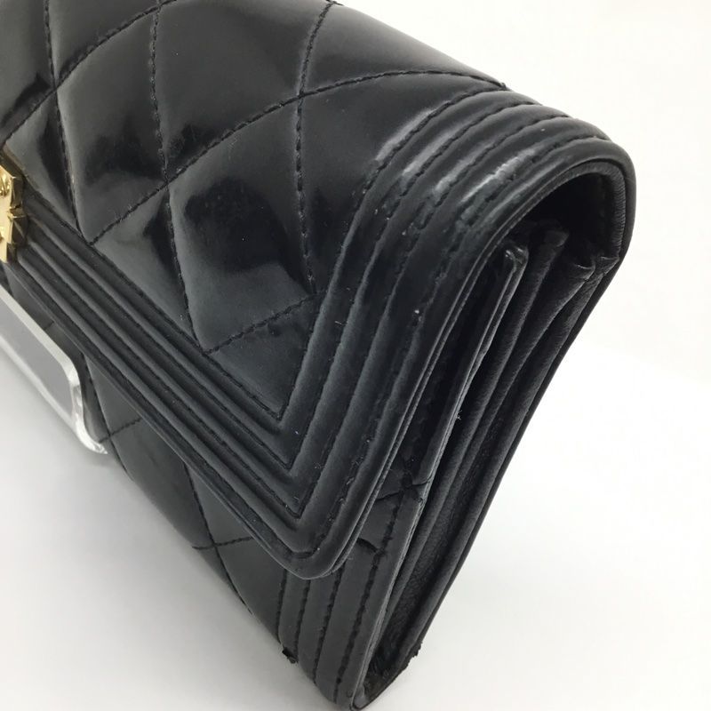 CHANEL エナメル 財布 CHANEL【シャネル】二つ折り長財布 A80286 ロングフラップ エナメル