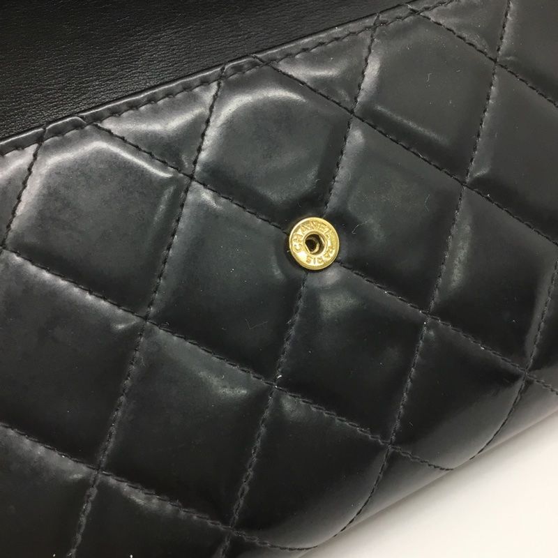 CHANEL【シャネル】二つ折り長財布 A80286 ロングフラップ エナメル