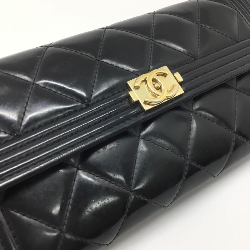 CHANEL エナメル 財布 CHANEL【シャネル】二つ折り長財布 A80286 ロングフラップ エナメル