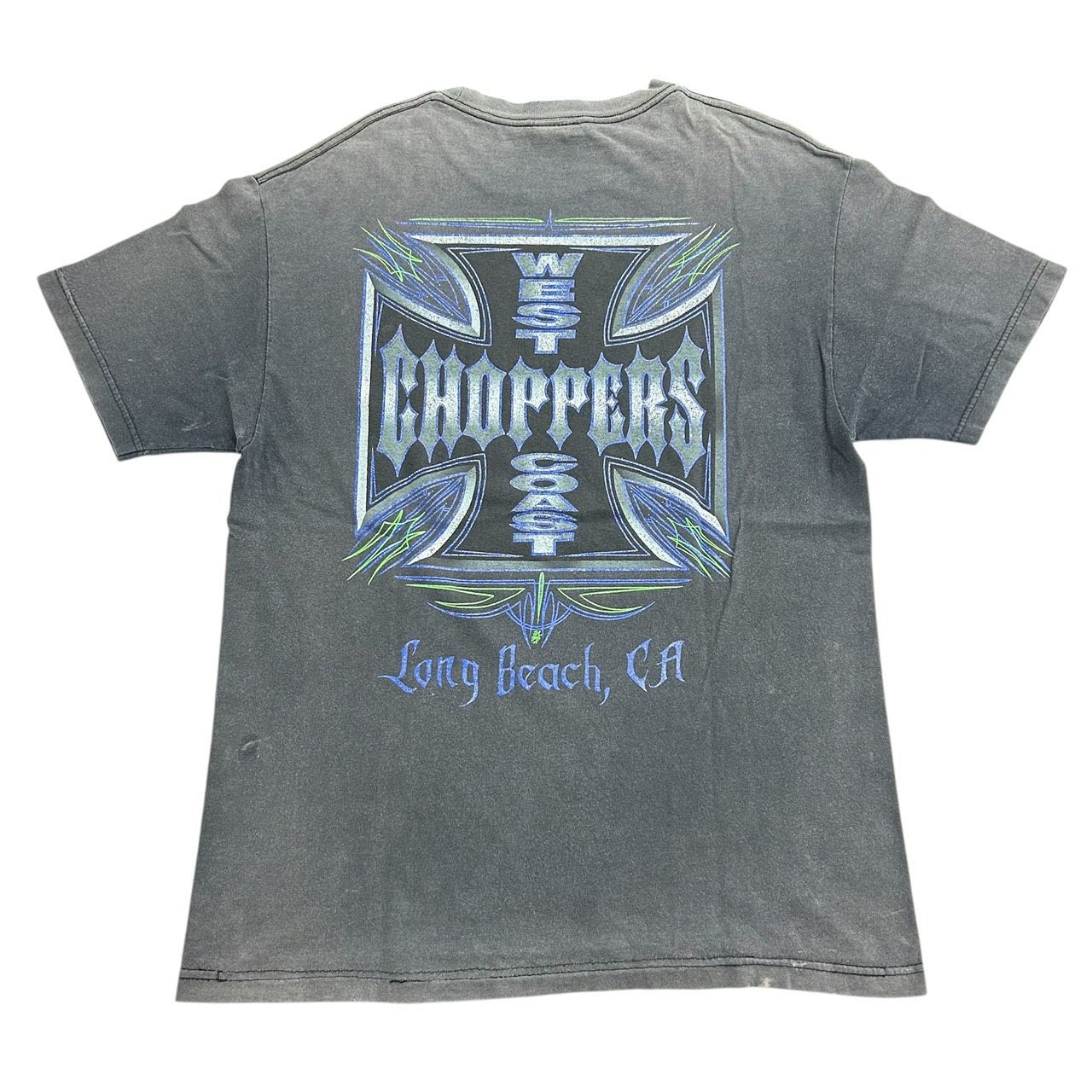 00s West Coast Choppers Iron Cross Fade T-Shirt Distressed L