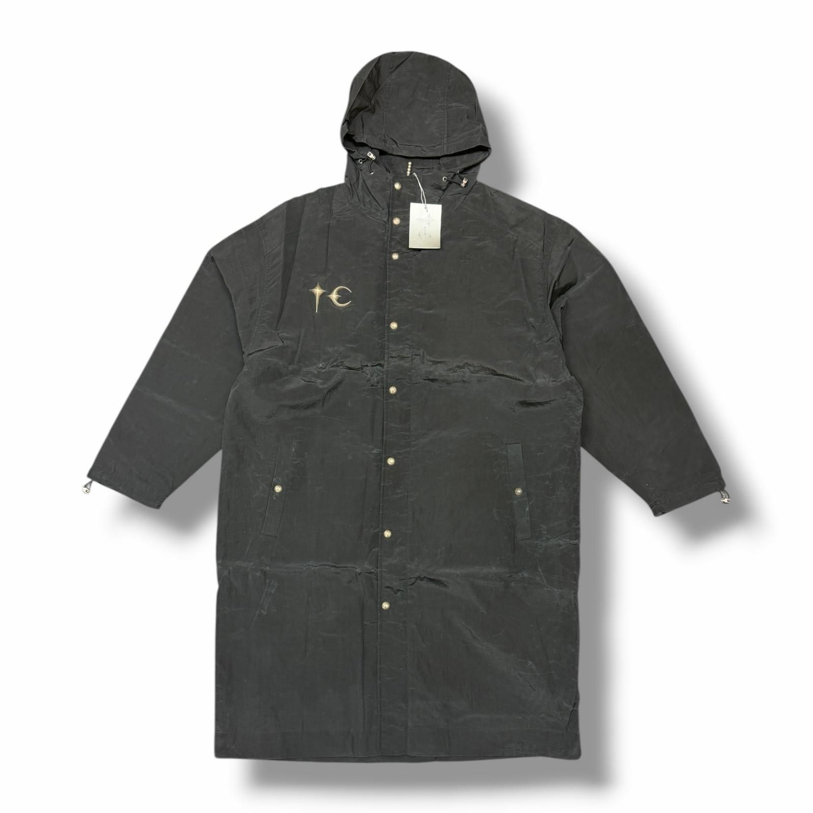 未使用 THUG CLUB 25SS Scarred Double Sheltering Poncho スカーレッドダブルシェルタリングポンチョ フードコート サグクラブ TC25JK0402 ブラック 2 （11348M） 未使用 THUG CLUB 25SS Scarred Double Sheltering Poncho スカー