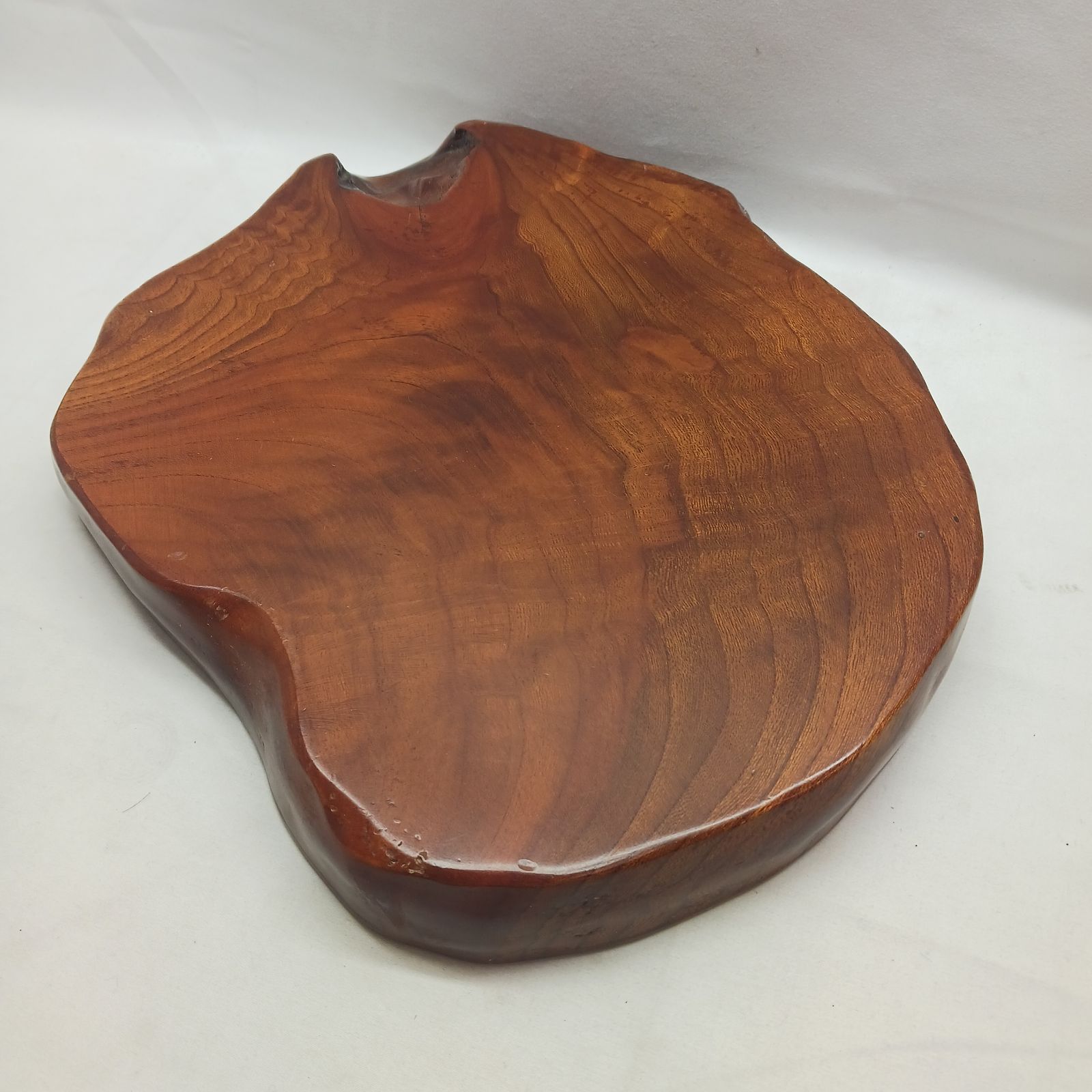 アンティーク品】天然木 一枚板 花台 飾り台 無垢材 32×24×3cm 