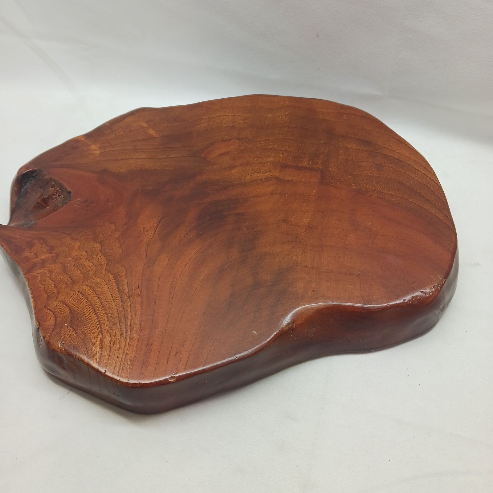 アンティーク品】天然木 一枚板 花台 飾り台 無垢材 32×24×3cm