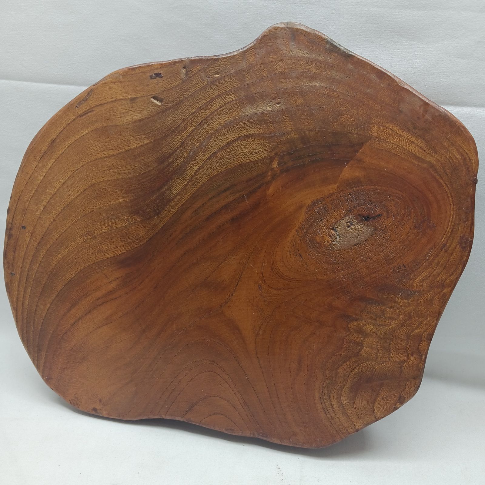 アンティーク品】天然木 一枚板 花台 飾り台 無垢材 32×24×3cm 
