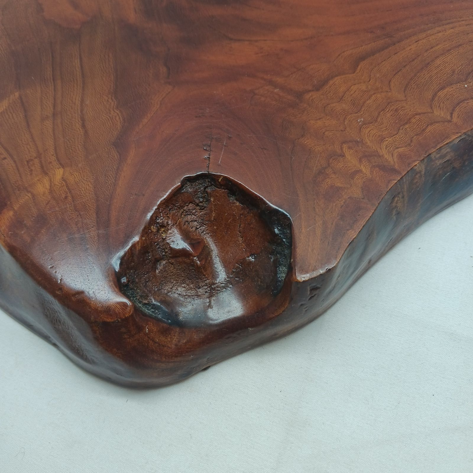 アンティーク品】天然木 一枚板 花台 飾り台 無垢材 32×24×3cm 