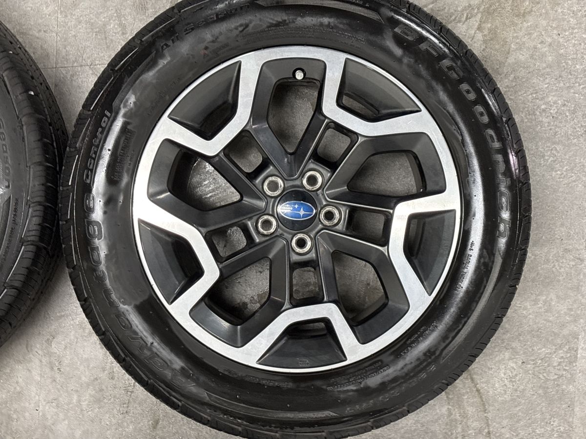 交換用に】スバル GP XV 後期 純正 17in 7J +48 PCD100 BFグッドリッチ 