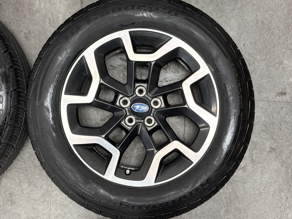 交換用に】スバル GP XV 後期 純正 17in 7J +48 PCD100 BFグッドリッチ 