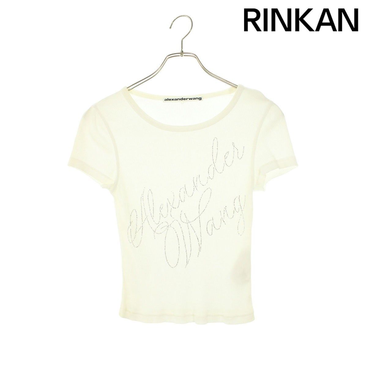 アレキサンダーワン  1CC3241920 ラインストーンロゴTシャツ レディース S アレキサンダーワン 1CC3241920 ラインストーンロゴTシャツ レディース