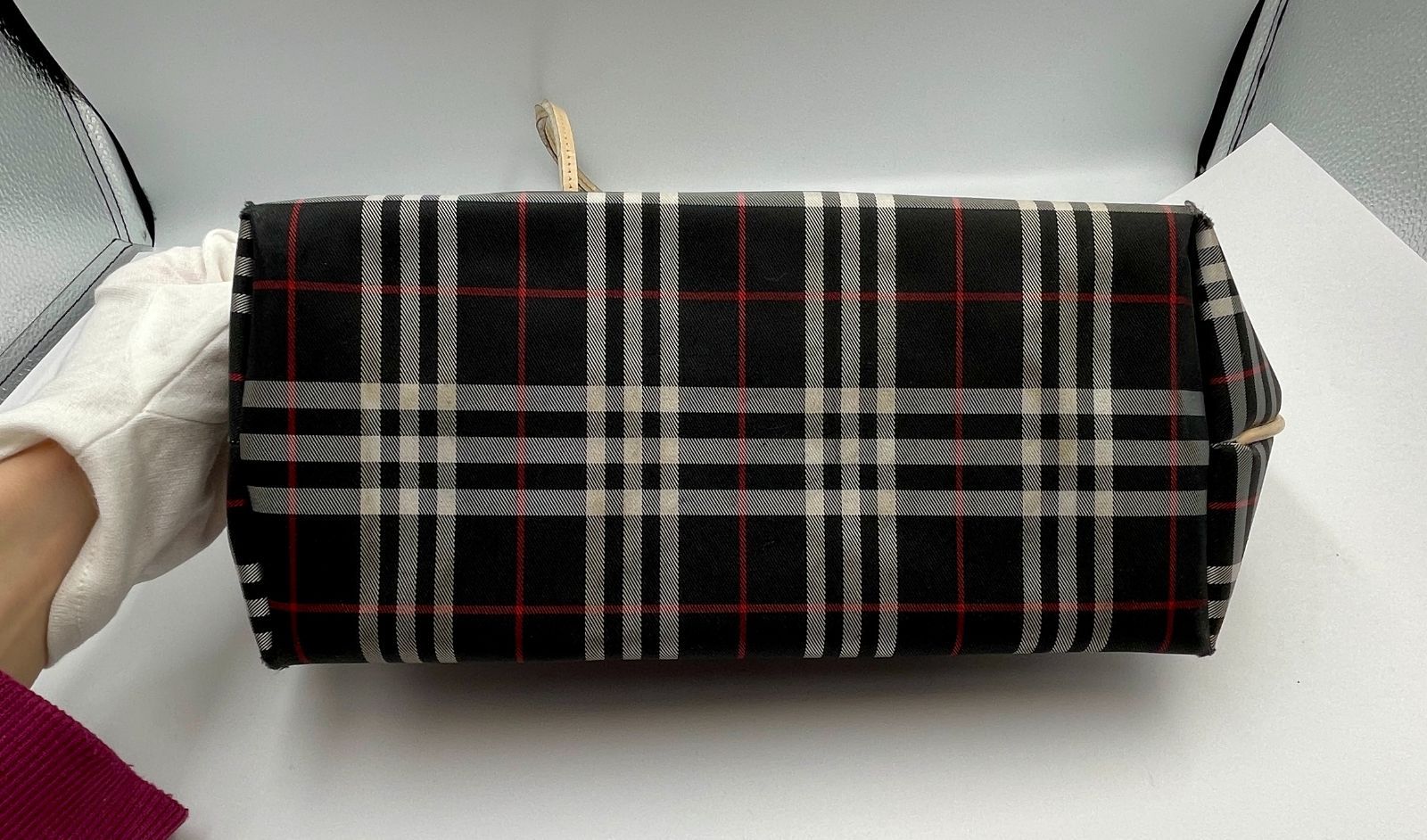 ③ BURBERRY トートバッグ ノバチェック柄 イタリア製 バーバリー