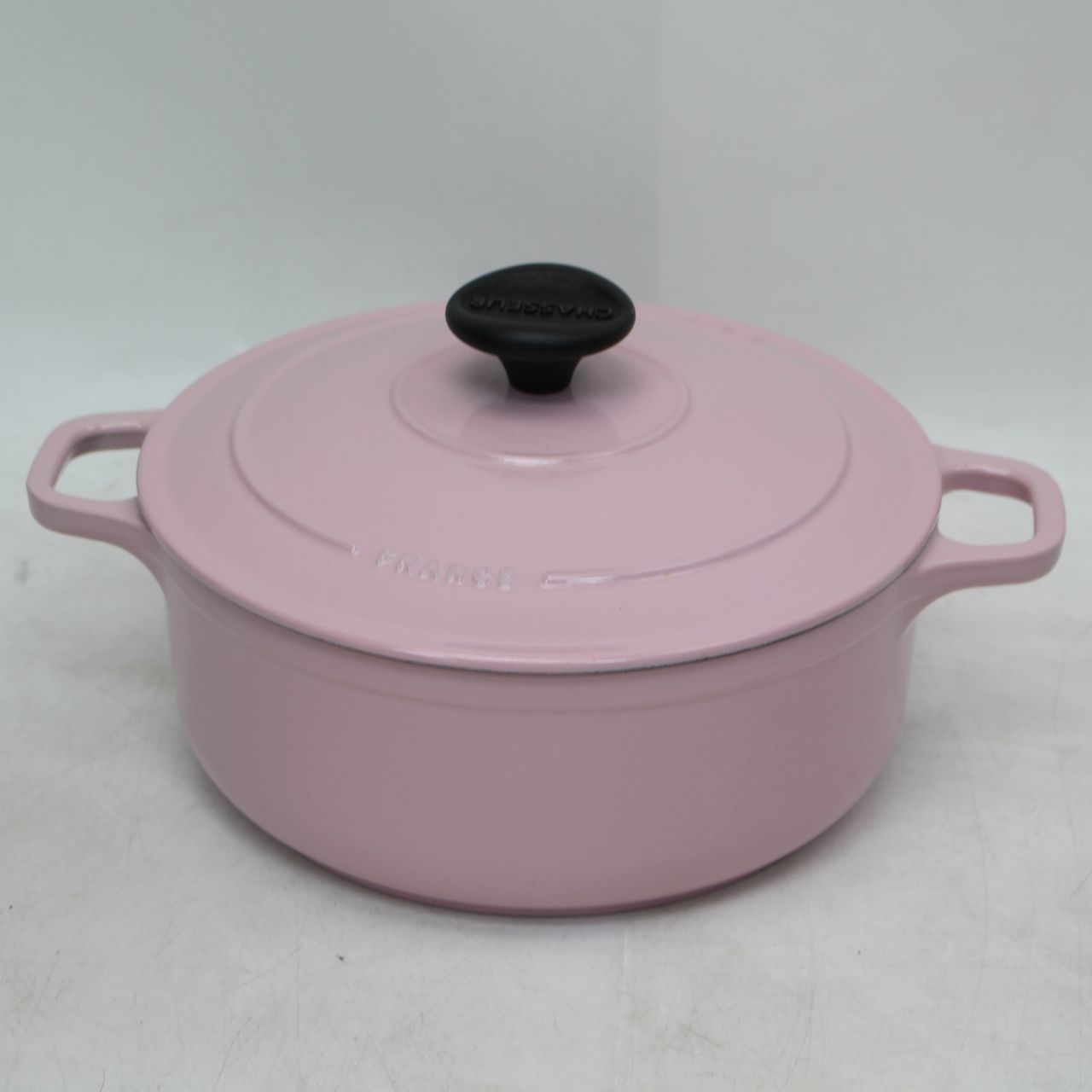 605)CHASSEUR シャスール 20cmラウンドキャセロール ホーロー鍋 ピンク