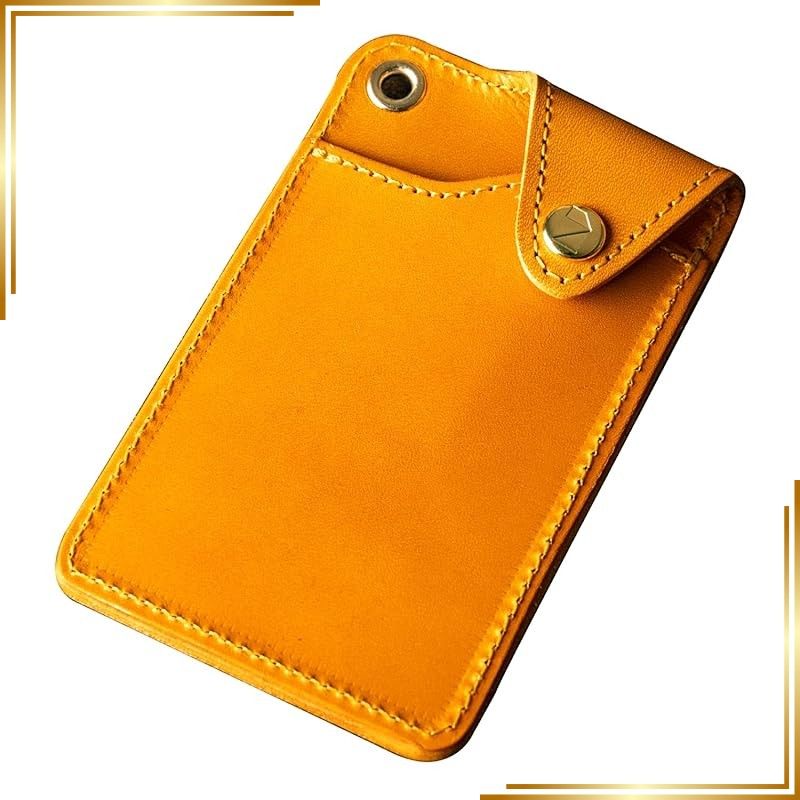 【新品】 [アム デ マス] カードケース 栃木レザー 本革 日本製 名刺 カード シンプル 薄型 スマート 上品 おしゃれ KC-025 キャメル 0