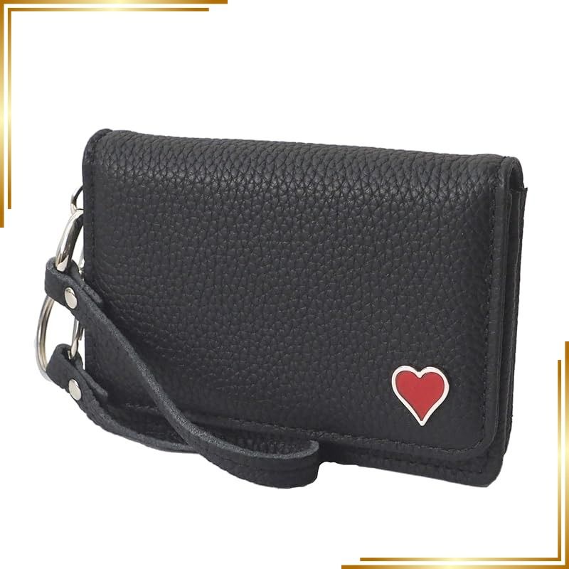 【新品】 [leathertone] レザートーン 推し活 ミニバッグ カードケース ストラップ セル窓 かわいい レディース 本革 パスケース ハートチャーム 天然石 おしゃれ ハート形カラビナ ブランド 通勤 通学 学生 社会人 キーケース グッズ 大 1