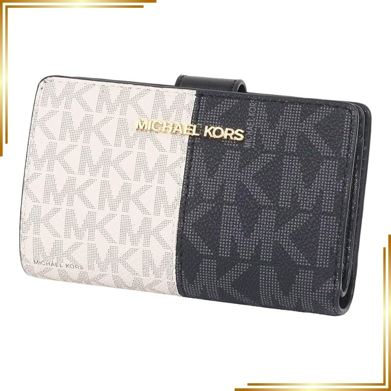 【新品】 [マイケルコース] MICHAEL KORS 財布(二つ折り財布) 35F4GTVF6B ブラックマルチ ジェット セット シグネチャー ツートーン ミディアム ウォレット レディース [アウトレット品] [ブランド] [並行輸入品] 0