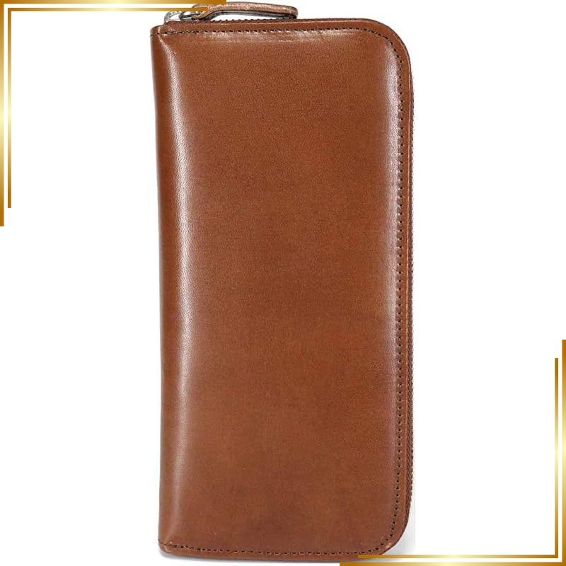 【新品】 [ベルクート] ブラウン 大人 紳士 本革 牛革 長財布 財布 栃木レザー トチギレザー ロング ウォレット メンズ レディース 男性 女性 ラウンドジップ ラウンドファスナー 長サイフ 大容量 多機能 革 サイフ 1030216-F-011b 0