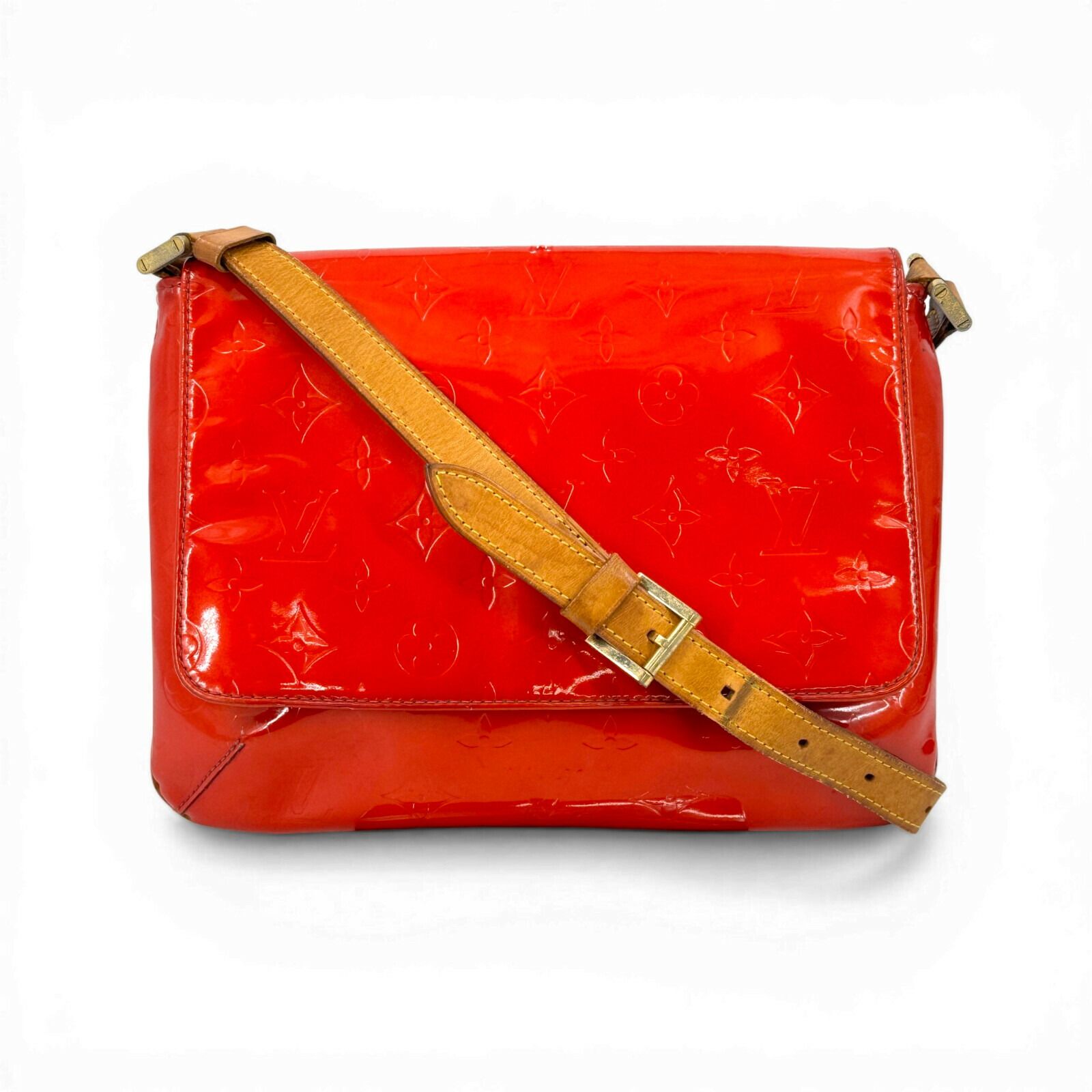 LOUIS VUITTON モノグラム ヴェルニ トンプソンストリート レッド 