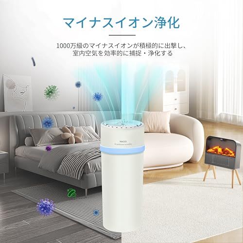 送料無料】【人気商品】車載用 空気清浄機 加湿器 2in1｜イオン発生 