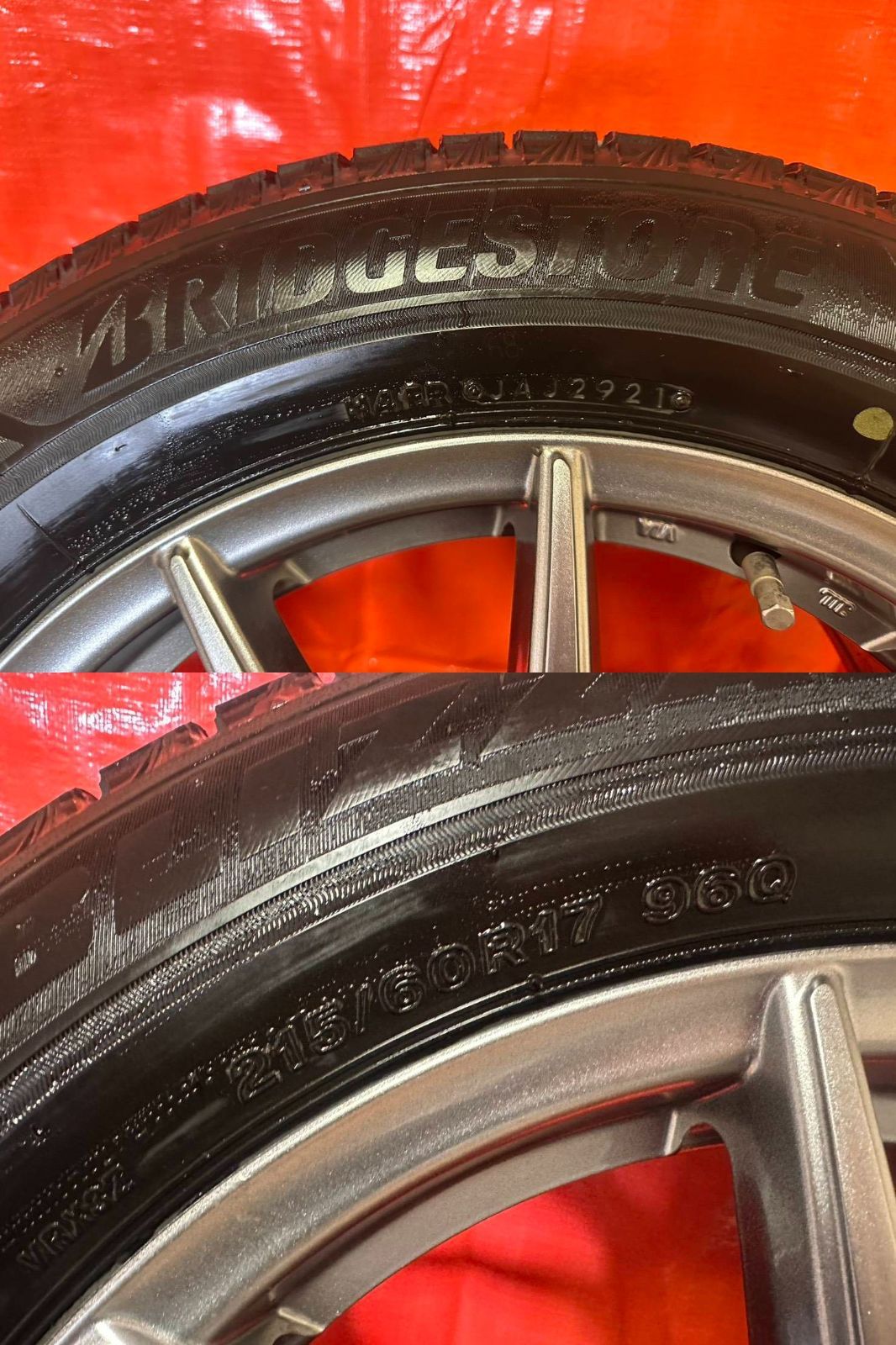 ブリヂストン VRX3 215/60R17 2021年製 スタッドレス 4本 アルミ付 