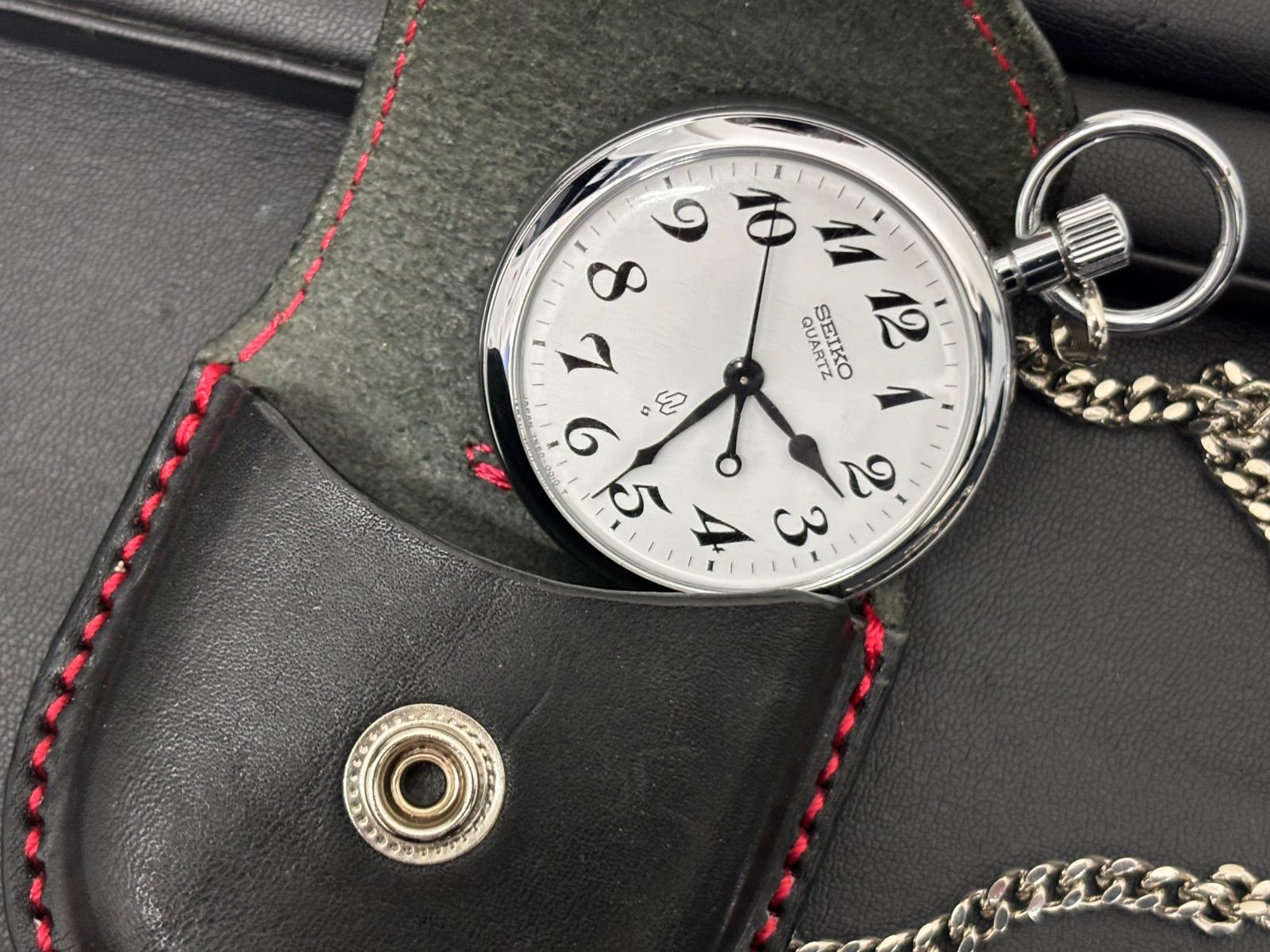 C【稼動品・長期動作未確認】SEIKO セイコー 懐中時計 7550-0010 鉄道 
