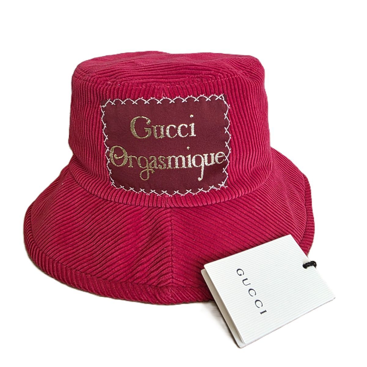 GUCCI グッチ ロゴ ラベル コットンフェドラバケットハット ハット