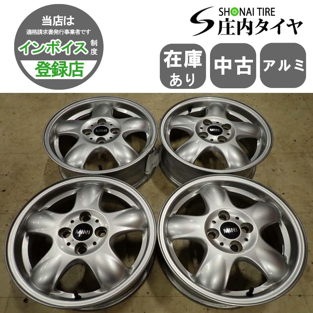 4本SET 会社宛送料無料 15×5.5J MINI 純正 アルミ 4穴 PCD 100mm +45 