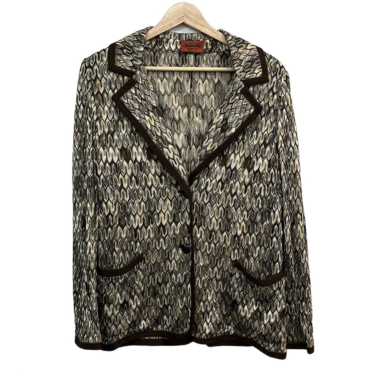 ミッソーニ MISSONI 長袖セーター サイズ48 XL - ブルーグリーン 