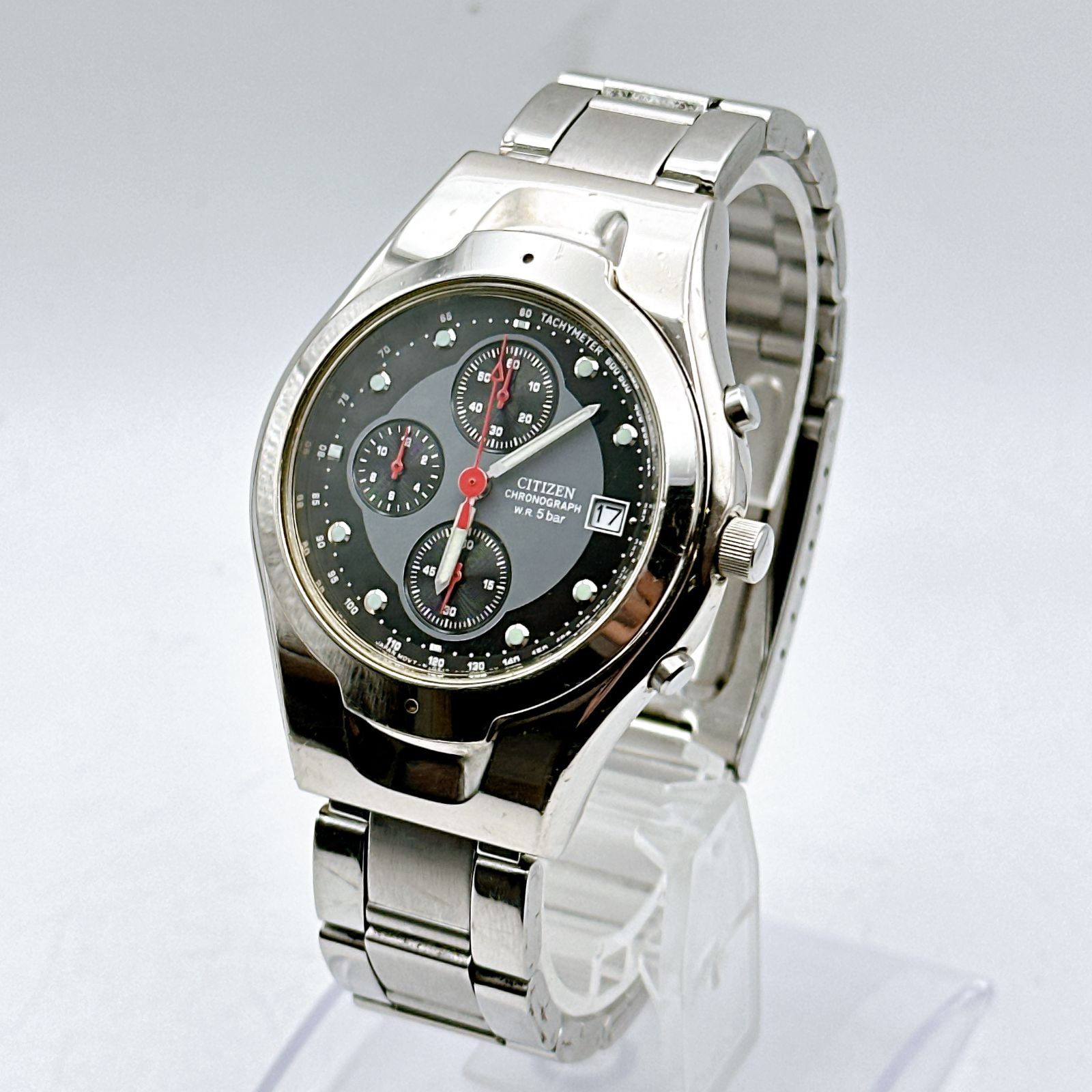 CITIZEN シチズン クロノグラフ メンズ 腕時計 シルバー 美品 稼働 