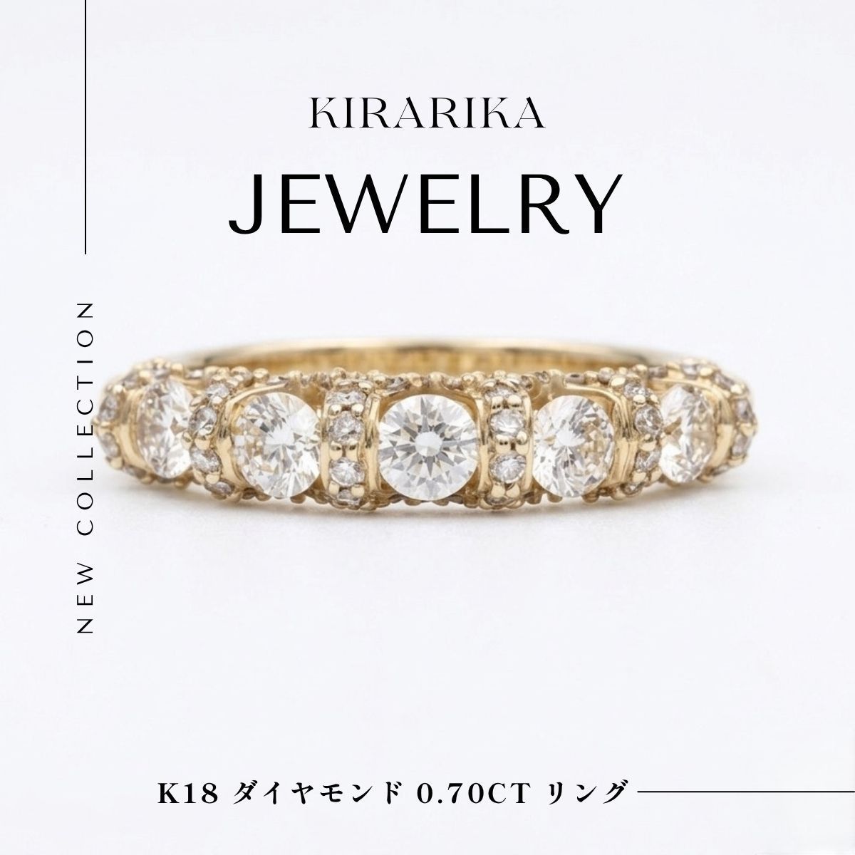 K18 ダイヤモンド 0.70ct リング - メルカリ