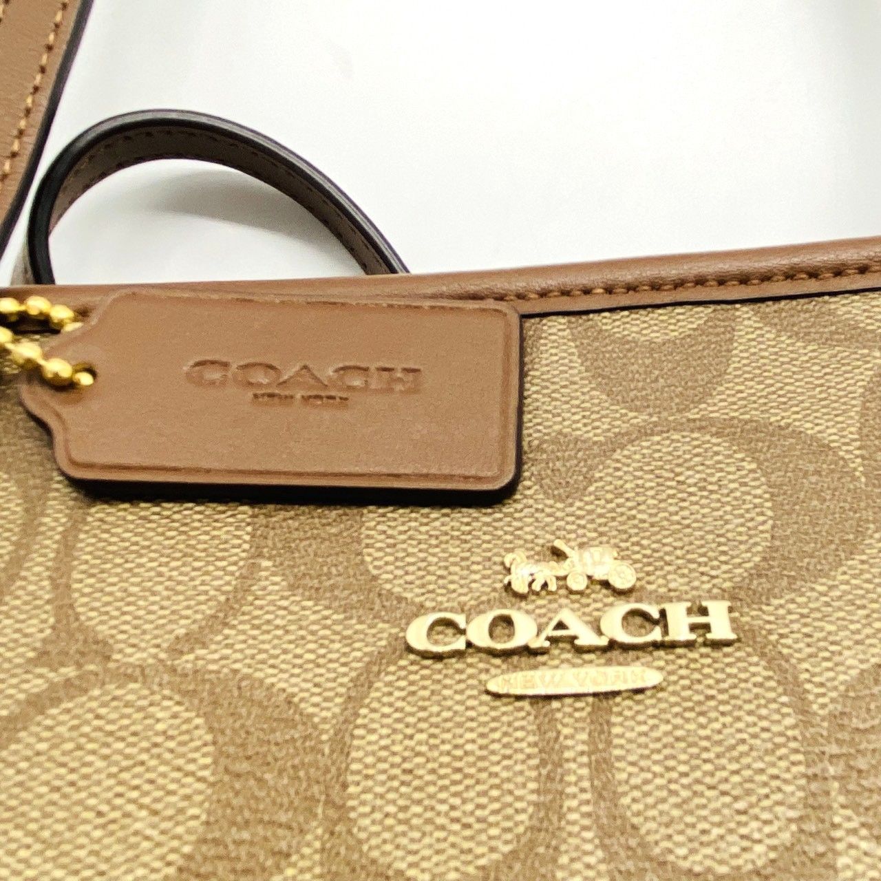 COACH コーチ シティ トートバッグ F58292 シグネチャー ブラウン 