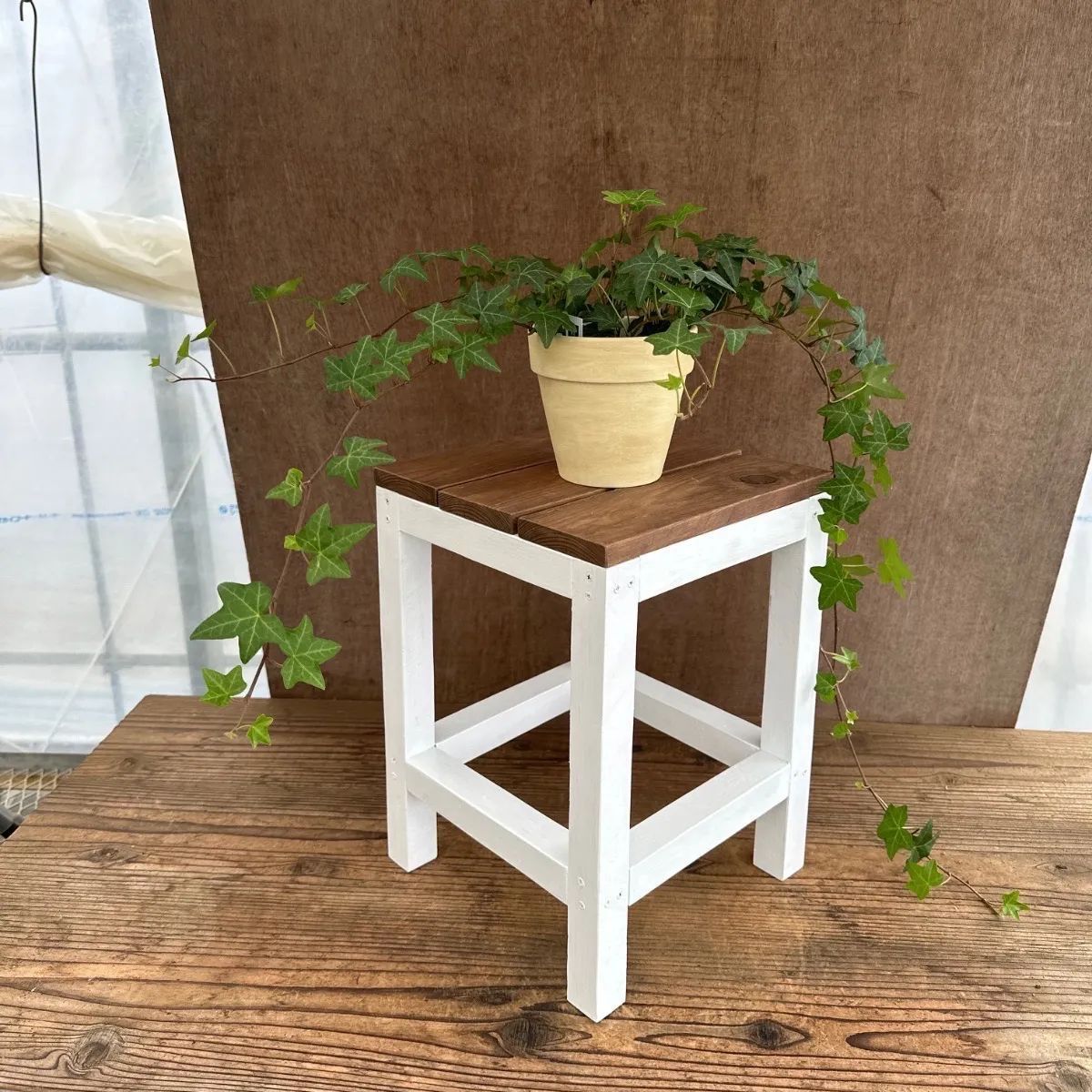 観葉植物 スツール 木製 フラワースタンド スツール 木製 の人気商品