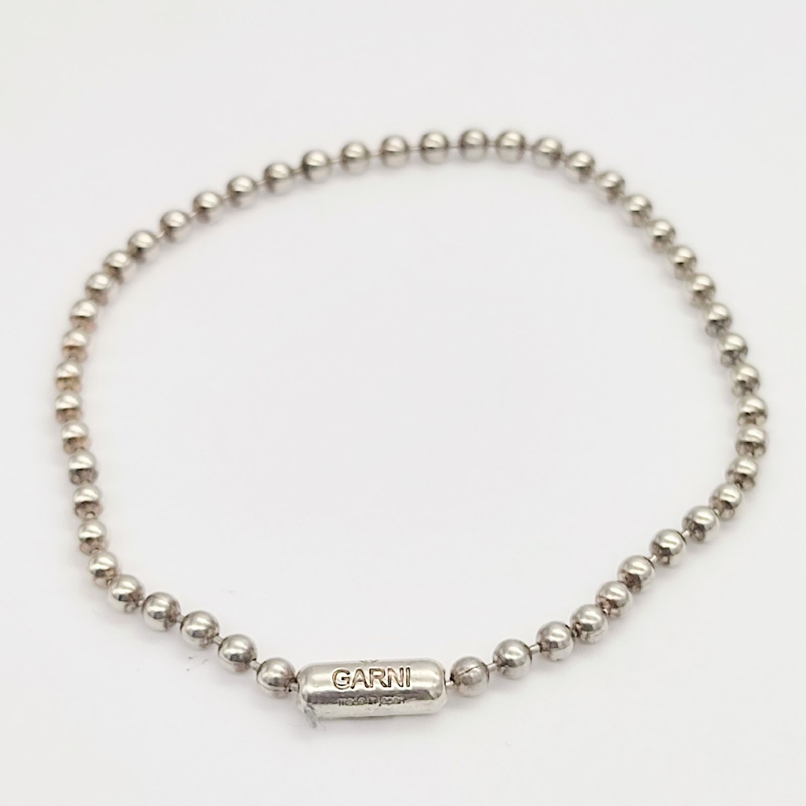 美品】GARNI ガルニ ボールチェーンブレスレット MADE IN JAPAN 3mm 