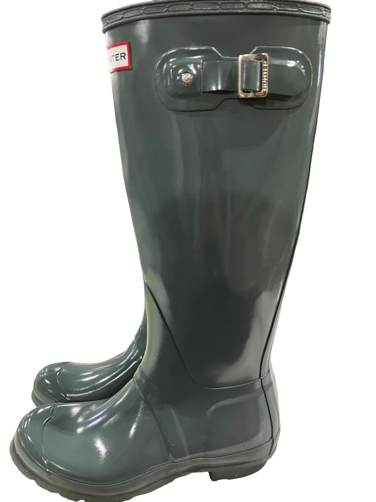 186000 【美品】HUNTER ハンターレインブーツ ロングブーツレディース
