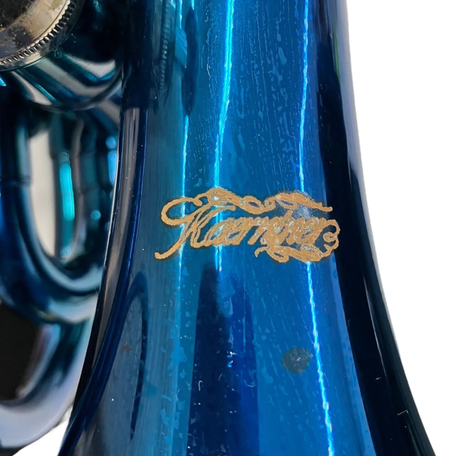 186000 現状品 J.Michael 管楽器 ポケットトランペット 青 本体 ケース