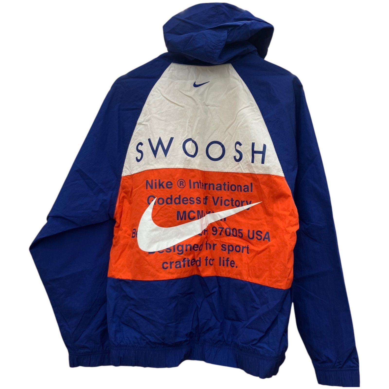 186004 現状品 NIKE ナイキ ナイロンジャケット スウッシュロゴ S