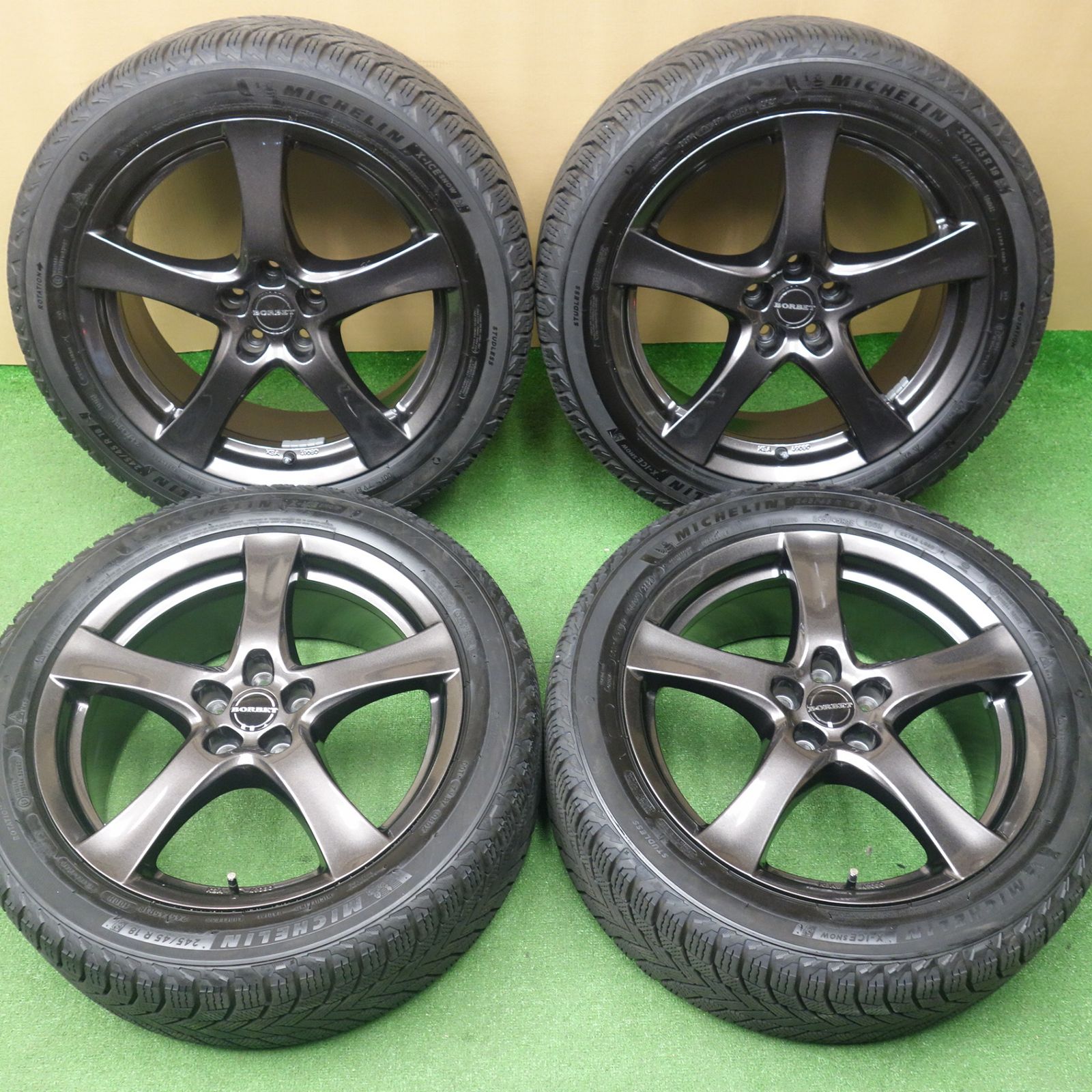 バリ溝！キレイ！9.5分☆ボルボ 等 BORBET typeF 245/45R18 