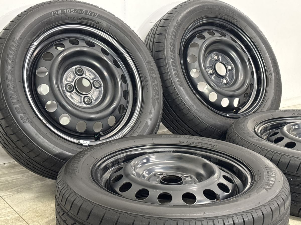 バリ溝】トヨタ アクア 純正 15in 5.5J +45 PCD100 ブリヂストン 