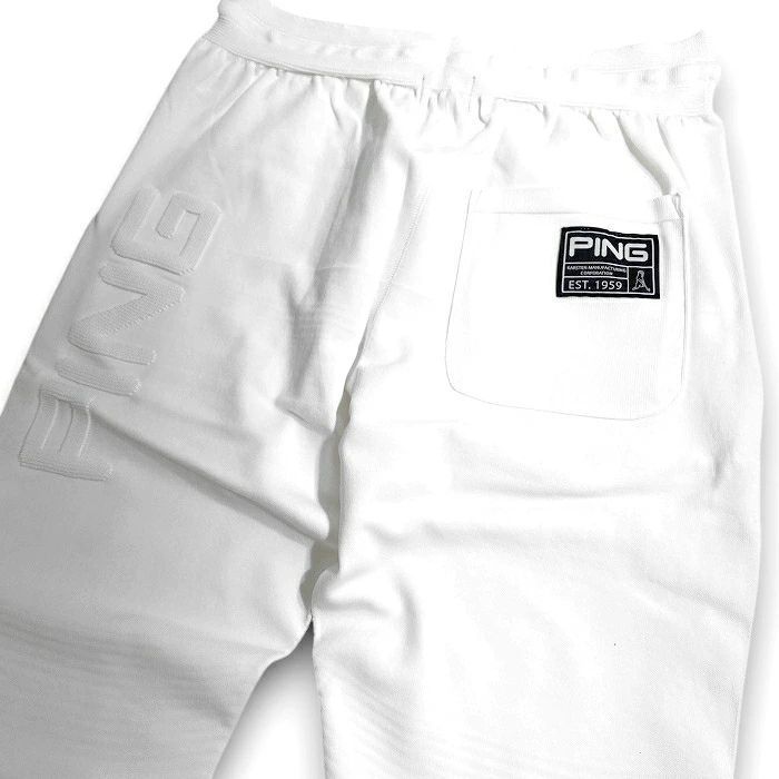 【定価2.2万】PING ニットジョガーパンツ ホワイト メンズ ゴルフウェア ゴルフ 【定価2.2万】PING ニットジョガーパンツ ホワイト メンズ
