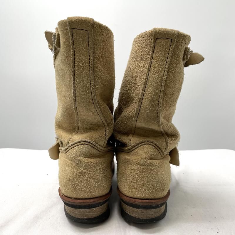 【中古】RED WING 14年製 スエードエンジニアブーツ サイズ25.5cm ベージュ レッドウィング[17][240017761075] 中古】RED WING 14年製 スエードエンジニアブーツ サイズ25.5cm