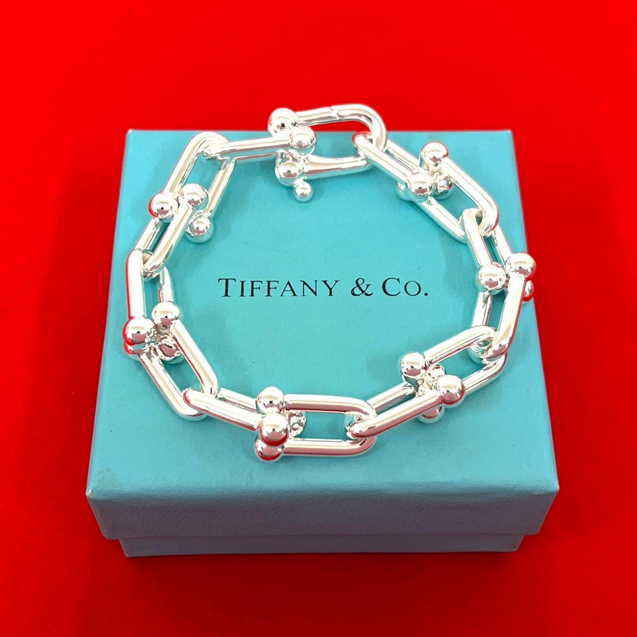 ほぼ未使用 TIFFANY&Co. ティファニー ハードウェア ラージ リンク 925