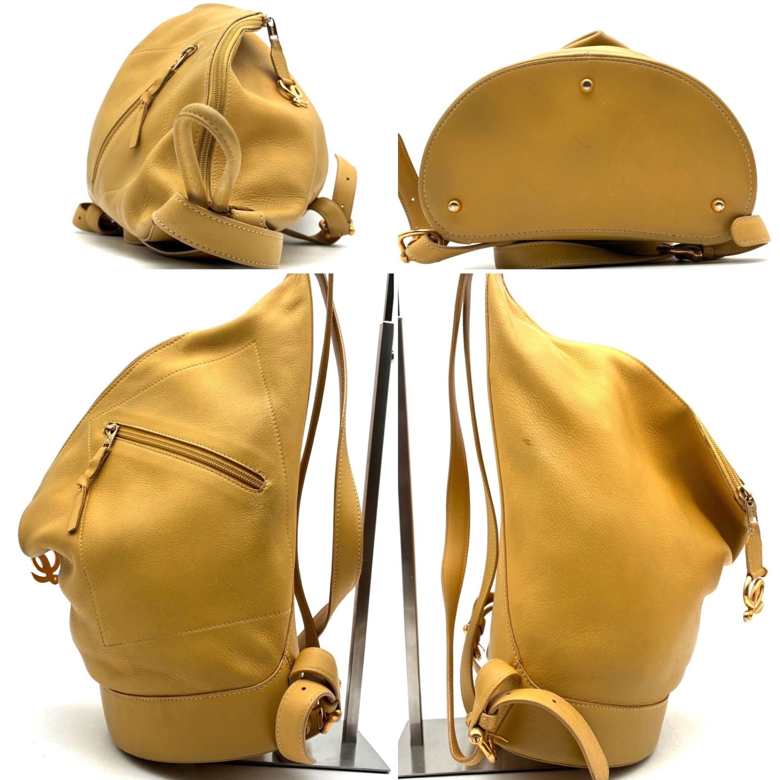 【特価】LOEWE ロエベ アントン リュック イエロー ナッパレザー ロエベ アントン リュック ナッパレザー アナグラム イエロー 黄色