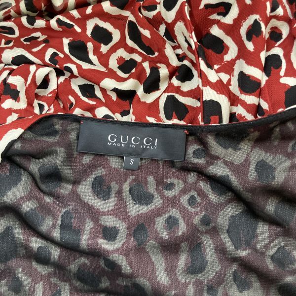 ○◇ グッチ GUCCI カシュクールワンピース 長袖 Vネック ロング