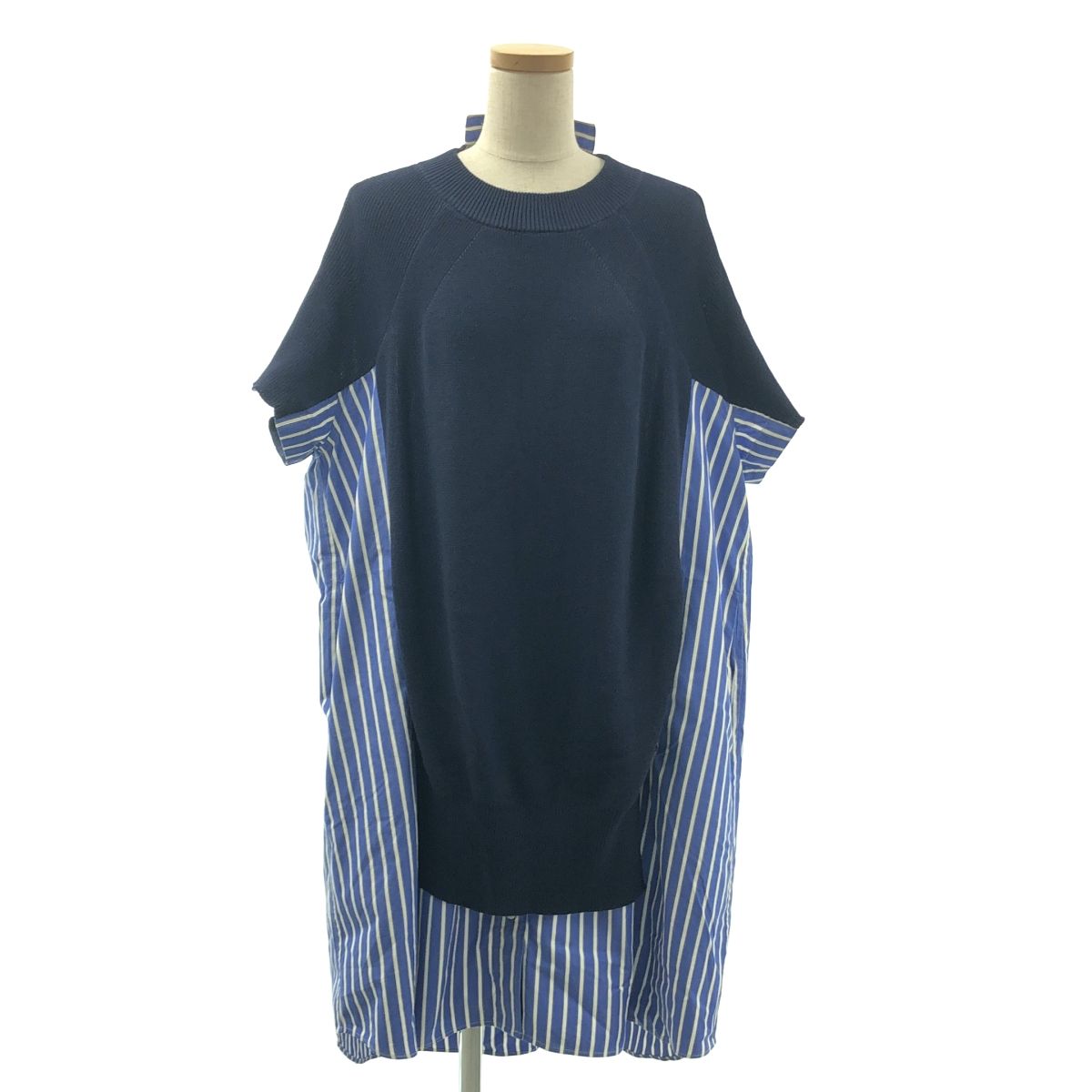 sacai / サカイ | Classic Cotton Knit Dress / 異素材 切替 